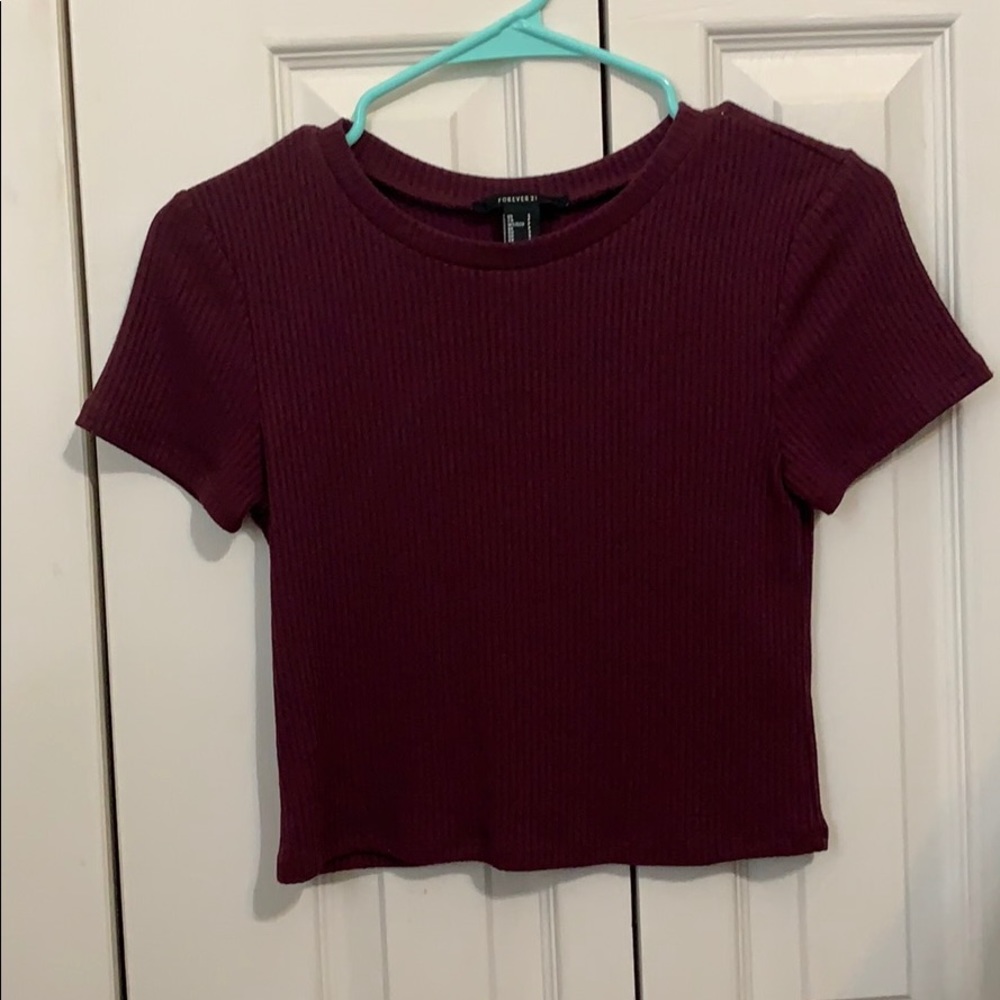 Maroon crop top